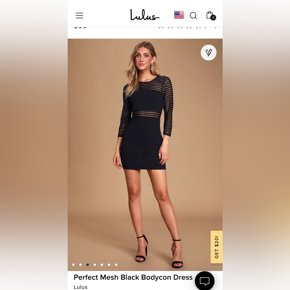 Lulu’s Perfect Mesh Black Bodycon Dress